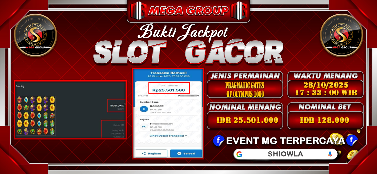 Bukti JP situs Shiowla hari Selasa, 28 Oktober 2025