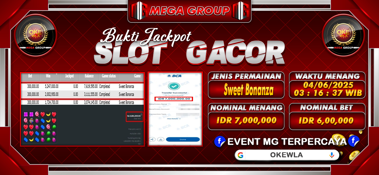 Bukti JP situs Okewla hari Rabu, 04 Juni 2025