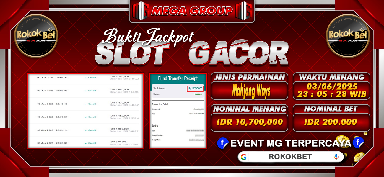 Bukti JP situs Rokokbet hari Rabu, 04 Juni 2025