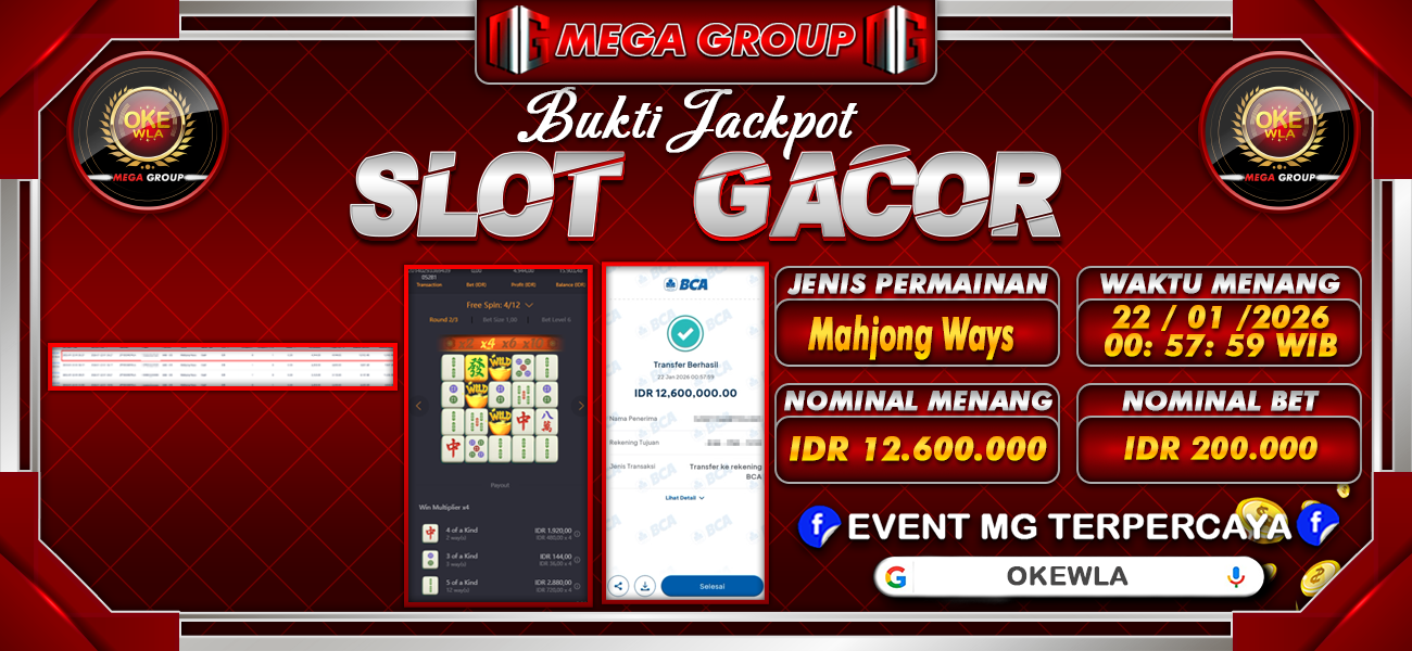 Bukti JP situs Okewla hari Kamis, 22 Januari 2026